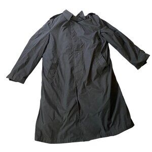 U.S. Military Trench Coat 40L Black Faux Fur Removable Liner Centre Mfg.